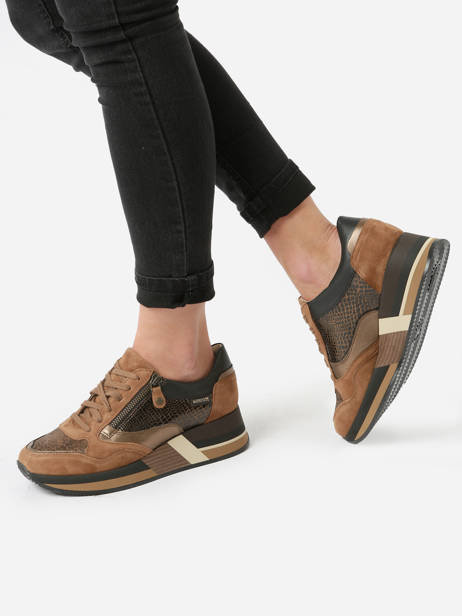 Sneakers Olimpia Uit Leder Mephisto Bruin women P5143558 ander zicht 2